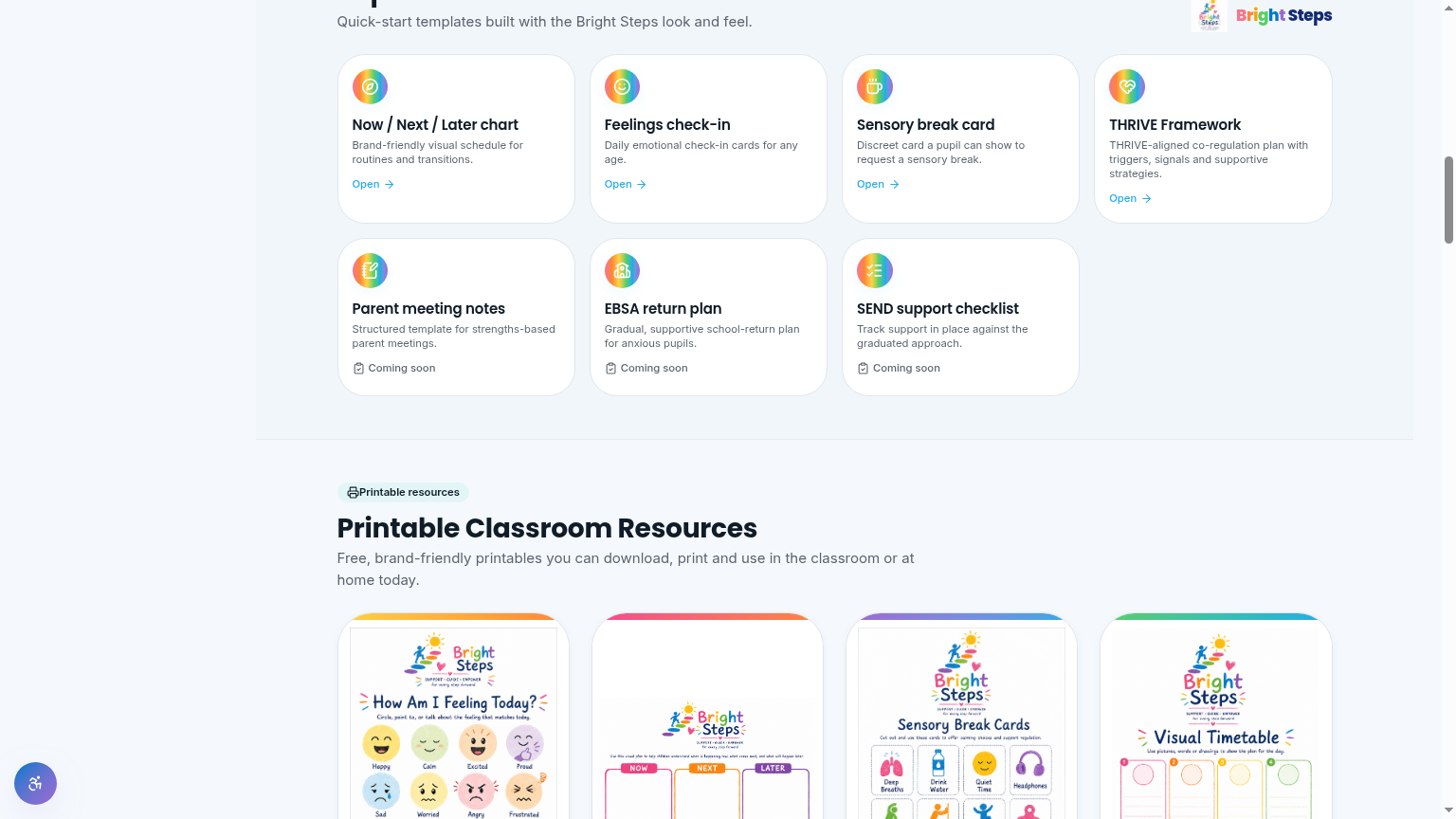Example layout of the Professionals dashboard